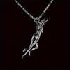 Fashion Creative Design Devil Goddess Pendant Necklace Men's Witch Motorcycle Pendant Necklace Charm Accessories Birthday Gift