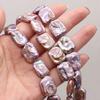 1String, Purple Natural Freshwater Pearls, 15×18mm, Handmade Rectangle Pearl Beads for Jewelry Making DIY, Cheapest Items Available 36cm