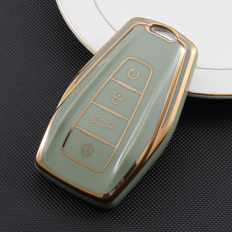 TPU Car Key Cover Case for Geely Emgrand  Kulrey Hawk GX7 Okavango NL3 SUV GT GC9 Coolray X6 X7 EX7 Geometry C Keychain