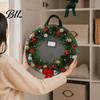 Round Artificial Tree Ornament Case Large Garland Storage Bag, Waterproof Oxford Container with Bag for Wreaths Reinforced Handles, Tear-Resistant