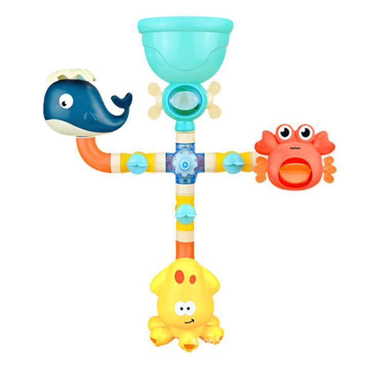 Cross-border Baby Bath Toys: Pipe Water Wheel Spinner for Boys and Girls