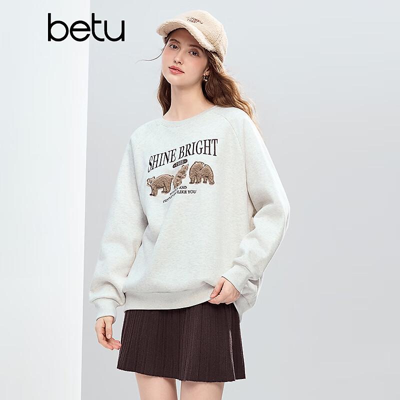 Betu Women's Fleece Lined Raglan Sleeve Sweatshirt