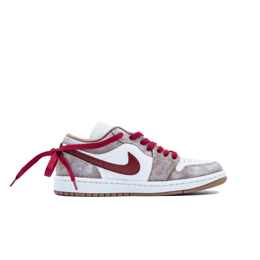 Jordan Air Jordan 1 Quirky Handmade, Heartfelt Floral Cushioning Abrasion Resistant Low Top Vintage Basketball Shoes DC0774-202(Team1154-)
