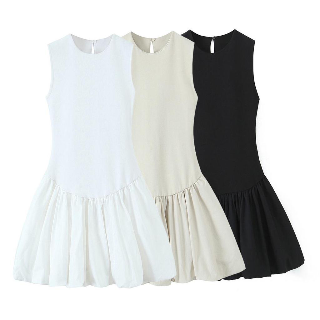 2025 Spring Women's European & American Style Double-Sided Spliced Dress