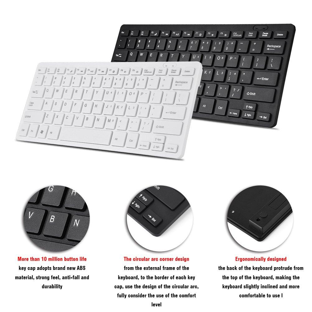[Wired Keyboard] 78-Key Ultra-Slim Mini USB Wired Keyboard for Desktop PCs and Laptops, Ultra-Thin Keyboard with High Performance and Sensitivity