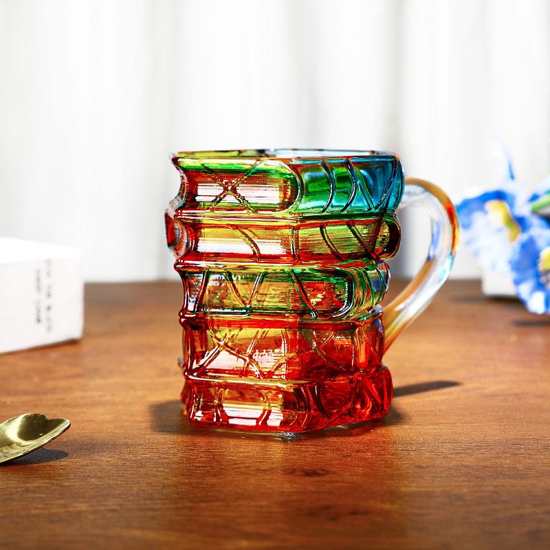 Popular Painted Book Mug Coffee Cup Artificial Painting Novelty Book Cup With Handle Essential For Working From Household Mug