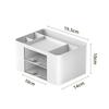 Saving Space Desktop Cosmetic Brush Storage Case with Drawer Makeup Organizer Item Pens Desk Organize Box Plastic Holder Drawers