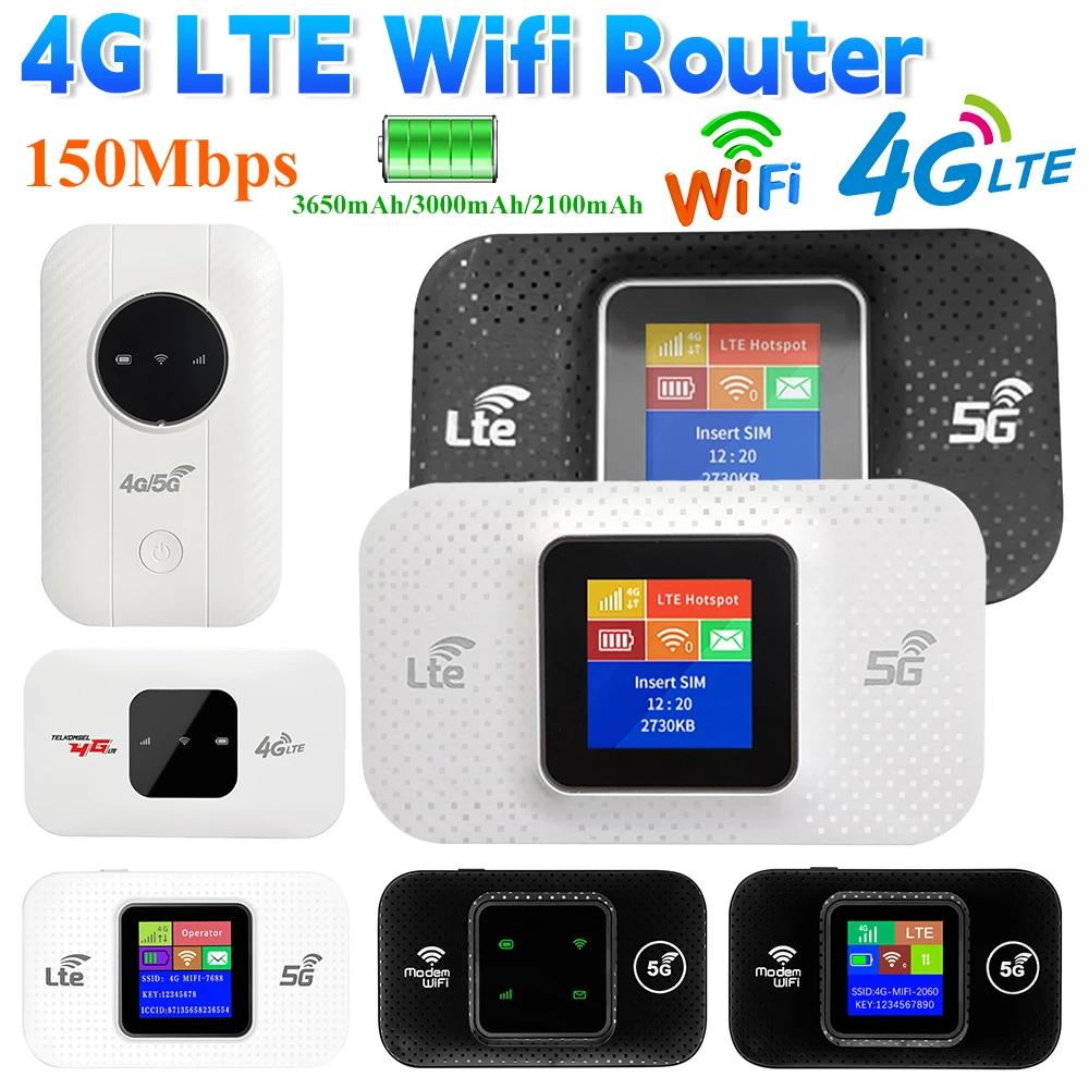 4G Lte WiFi Router Wireless 150Mbps Wi Fi Hotspot Portable Small WiFi Router with Sim Card Slot Mini Modem Mobile WIFI Hotspot