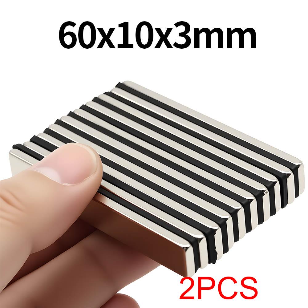 60x10x3mm Super Strong Neodymium Magnet N35 NdfeB Permanent Magnetic imanes Block Powerful Magnets Refrigerator