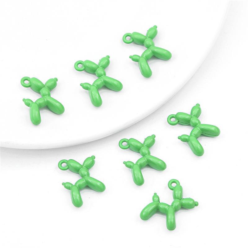 3D Colorful Balloon Puppy Alloy Pendant for DIY Jewelry Making