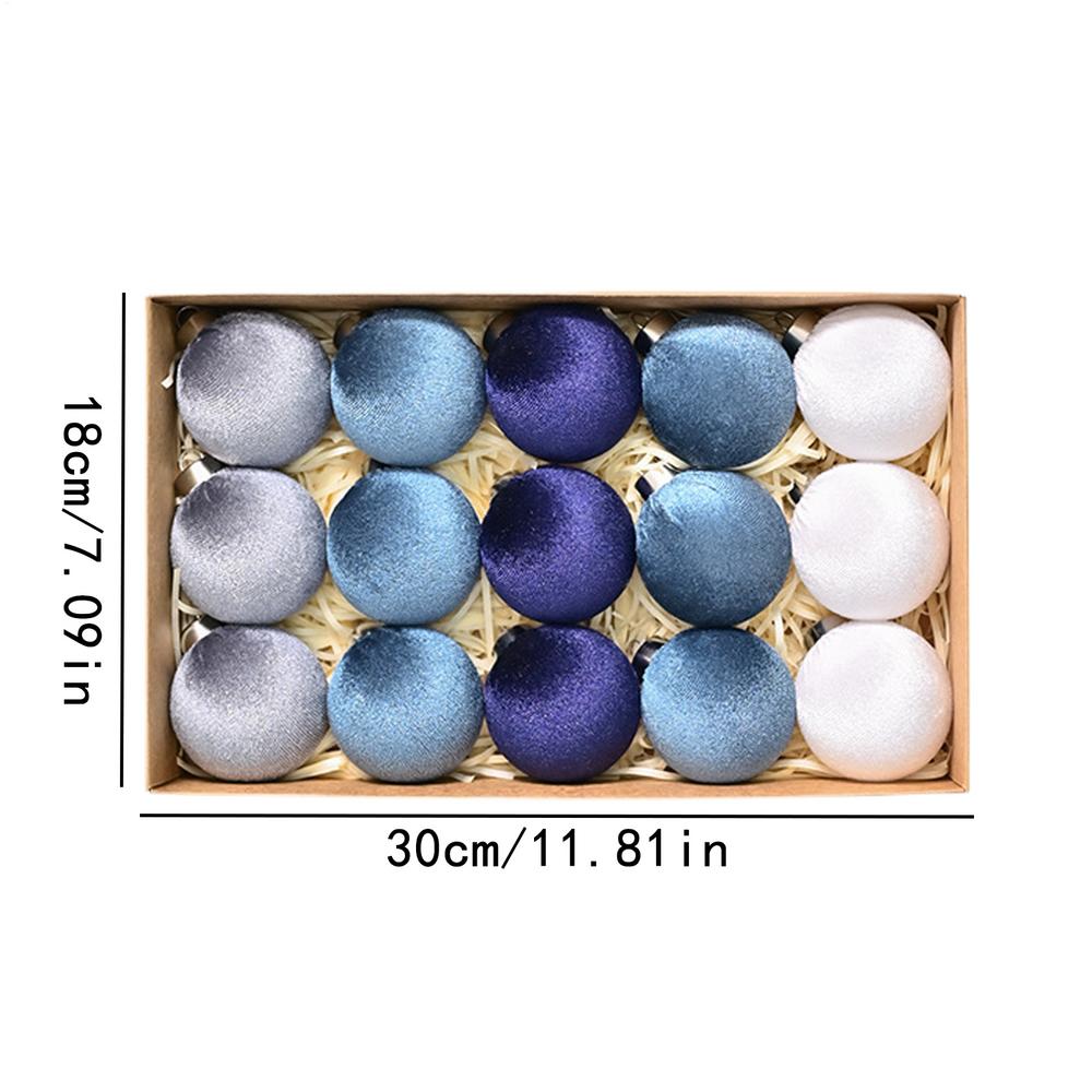 Velvet Christmas Tree Balls Tree Decor Christmas Balls 15X Velvet Balls Set Home Decor Christmas Tree Ornaments Wedding Holiday