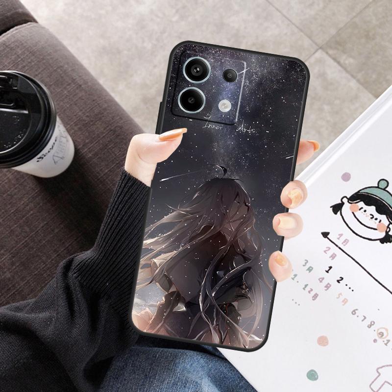 Sad Anime girl Cover For Xiaomi Redmi Note 14 13 10 11 12 15 Pro Plus Case For Redmi 15 15C 14C 10C 12C 13C