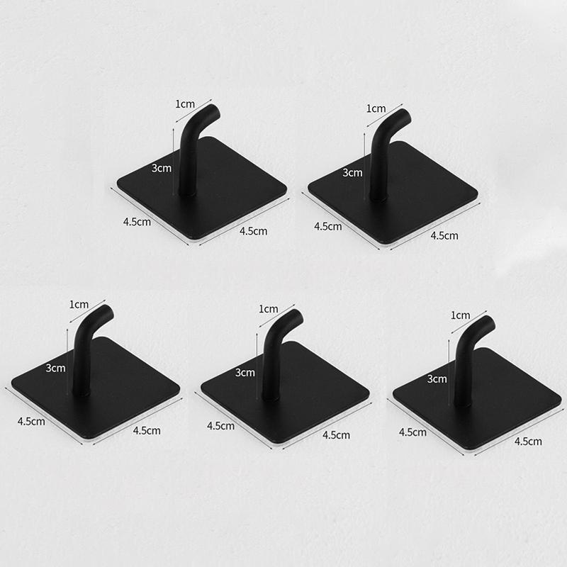 

5 шт. крючков для полотенец из нержавеющей стали, самоклеящиеся настенные крючки, прочная вешалка для одежды, пальто, халата для офиса, кухни, ванной комнаты