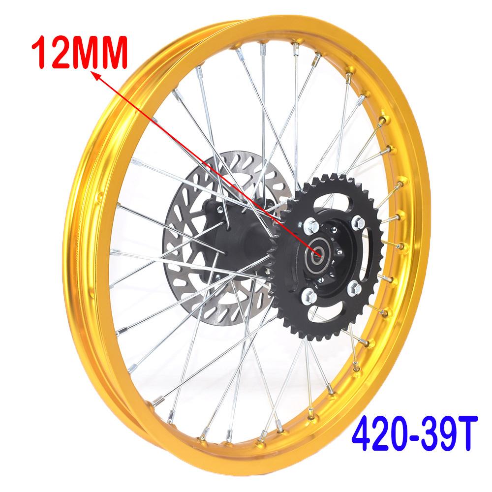 Rear Rims Aluminum Alloy Circle Of 17" Wheel 1.60 X 17" Inch with Disc Brake Sprocket for KLX CRF Kayo Apollo BSE Dirt Pit Bike