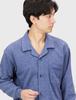 Gunze Long Sleeve Pajamas with Fleece Size M Men's Lining, Blue,