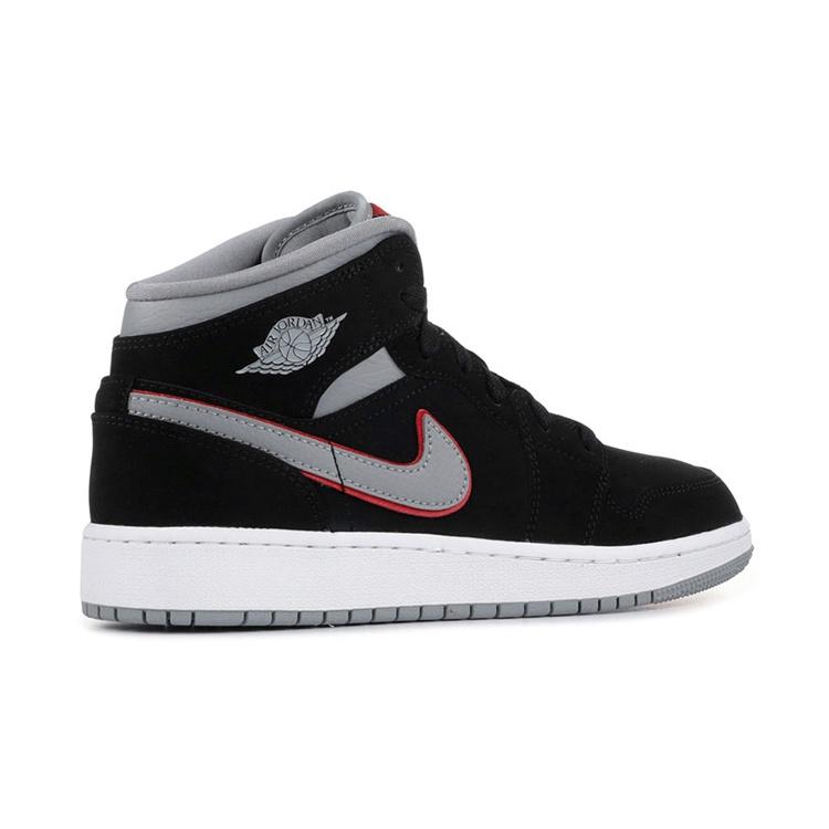 (GS) Air Jordan 1 Mid 'Black Particle Grey' Kids' 554725-060