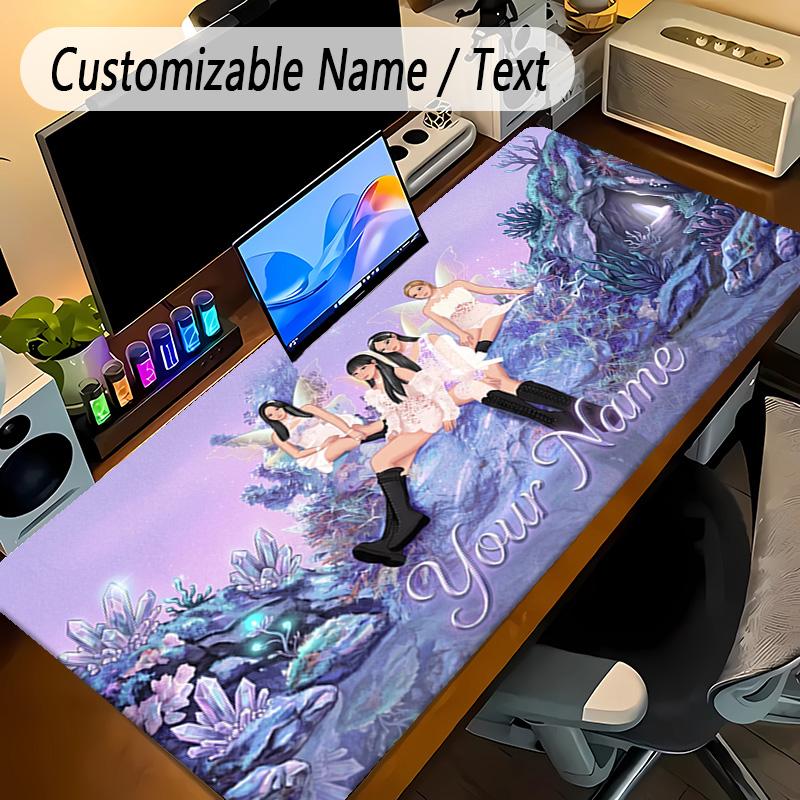 Large Mouse Padaespa Custom Name Text Personalized Desk Mat Non Slip Gaming Pad