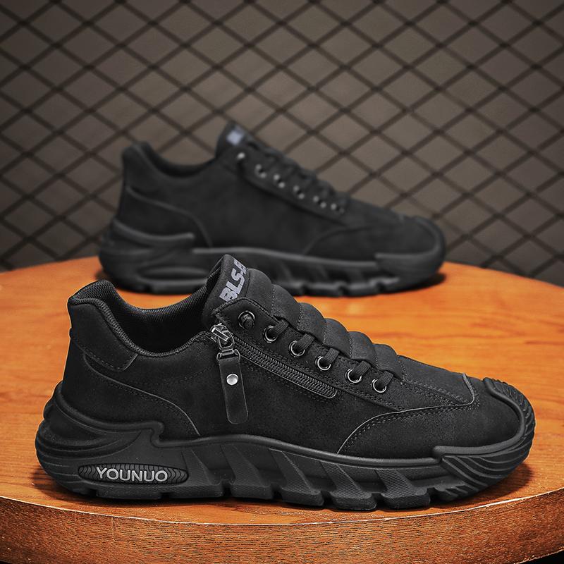 Spring new street men's shoes versatile sports and leisure shoes, black, gray