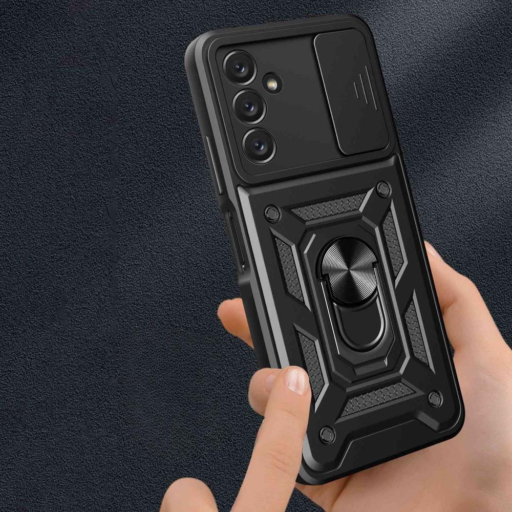 Armored Case for Samsung Galaxy A14 4G/5G, CamShield Slide, Black
