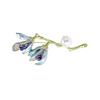 Versatile Elegant Magnolia Floral Brooch Metal Pin Closure For Formal Casual Wear Secured Attachment Design Collar Pin