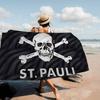 F-FC S-St. P-Pauli Microfibra Stampato Asciugamano da Spiaggia Arrampicata Yoga Spiaggia Nuoto Corsa Assorbente Morbido Asciugamano