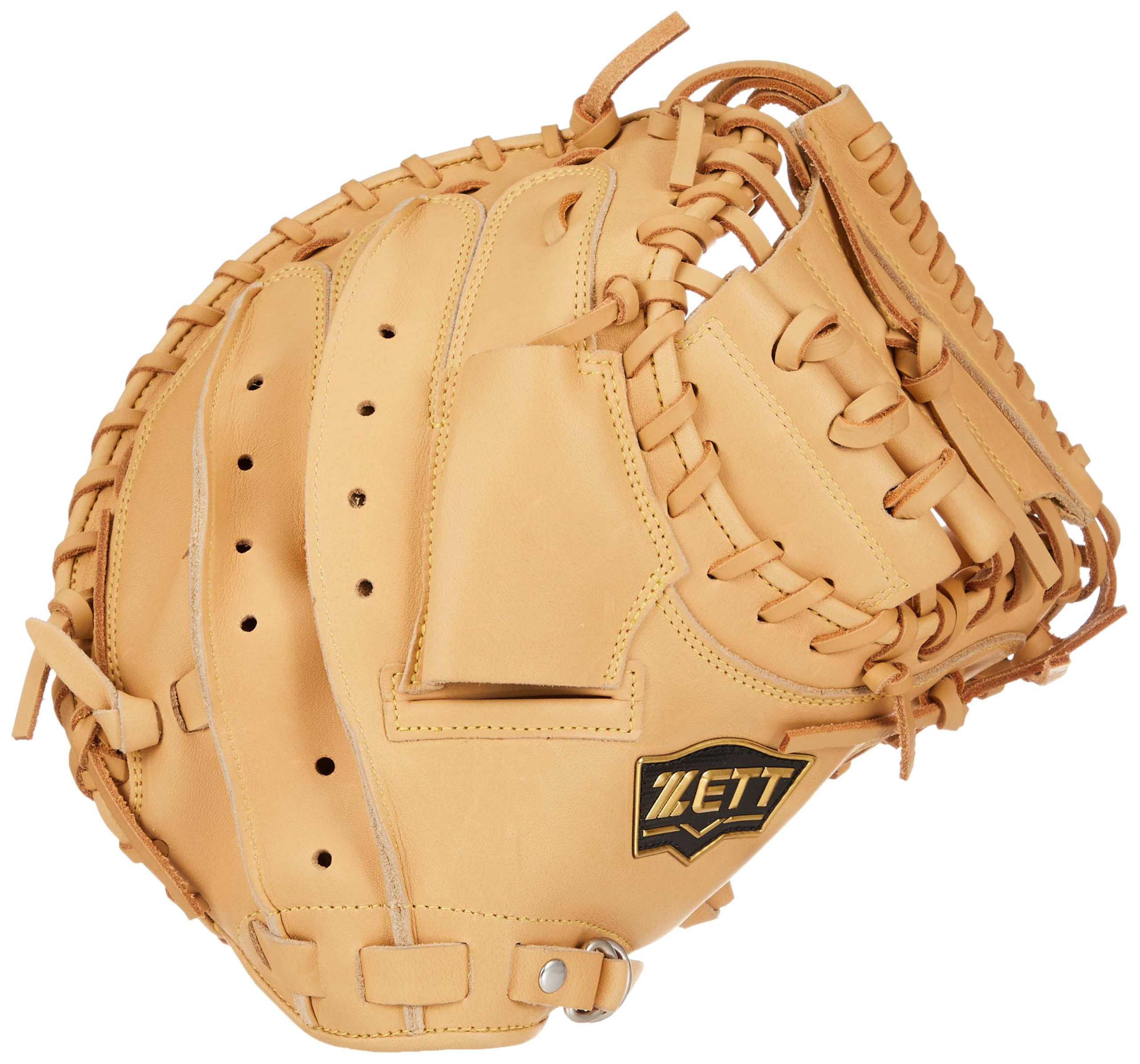 

ZETT Soft Steer Baseball Pastel Brown BRCB35512 Catcher s Mitt, (3200), Right-Handed Throw,
