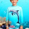Sea Animal Fish 3D Printed T Shirt Comfortable Polyester Boys Girls Children Long Sleeve T-Shirt Kids Clothing
