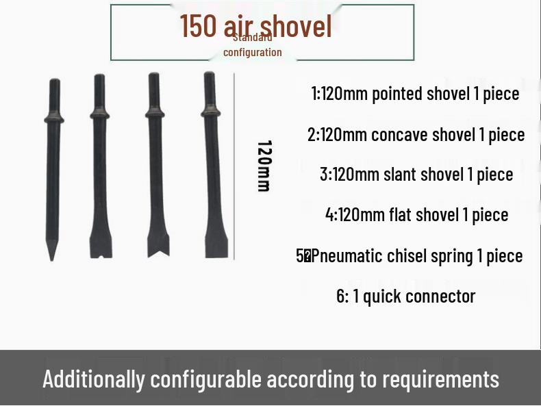 Japanese Air Shovel: 150/190/250 Pistol Impact Vibration Hammer