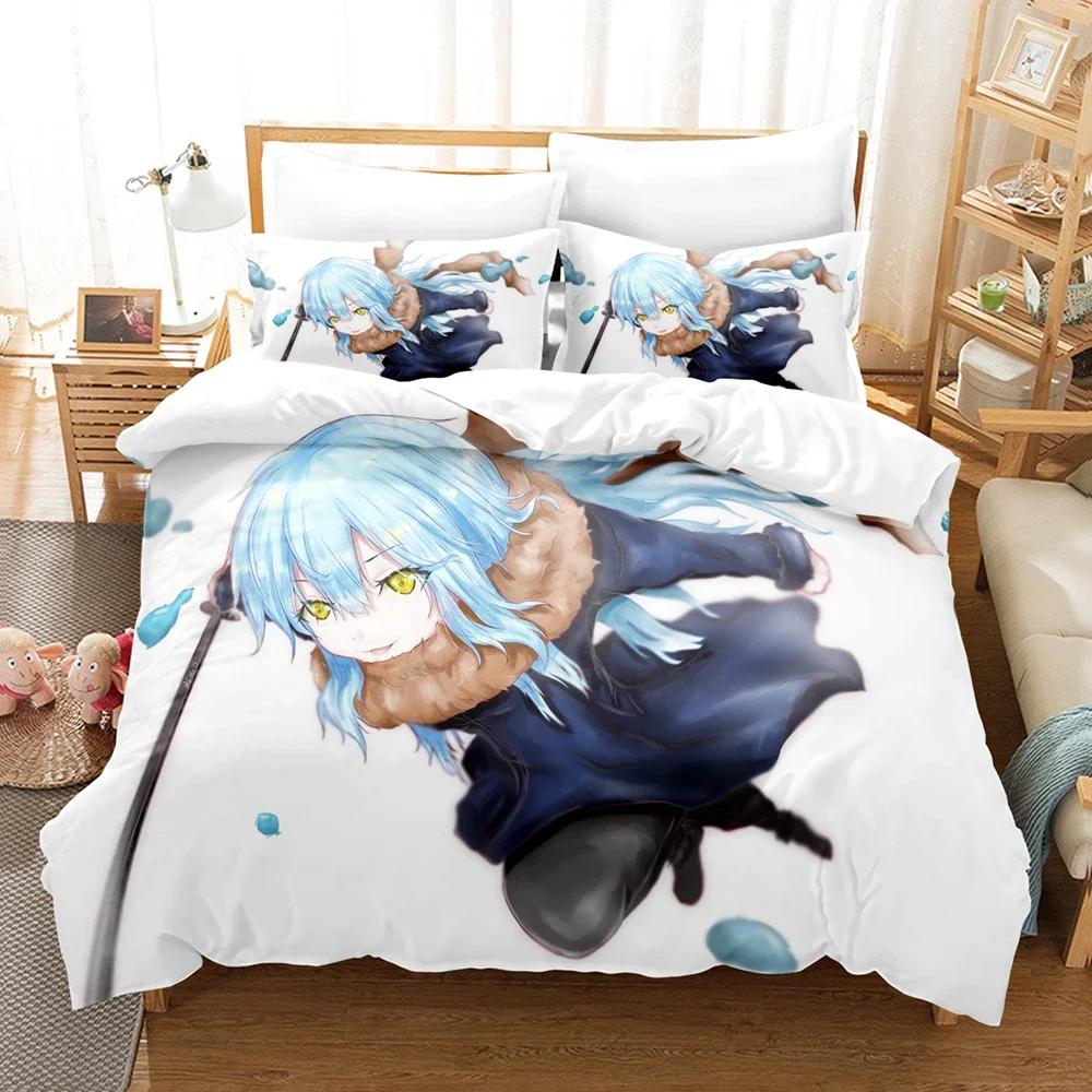 Anime That Time I Got Reincarnated As A Slime Rimuru Comfortable Duvet Quilt Cover Pillowcase Bedding Set Children Home Textile