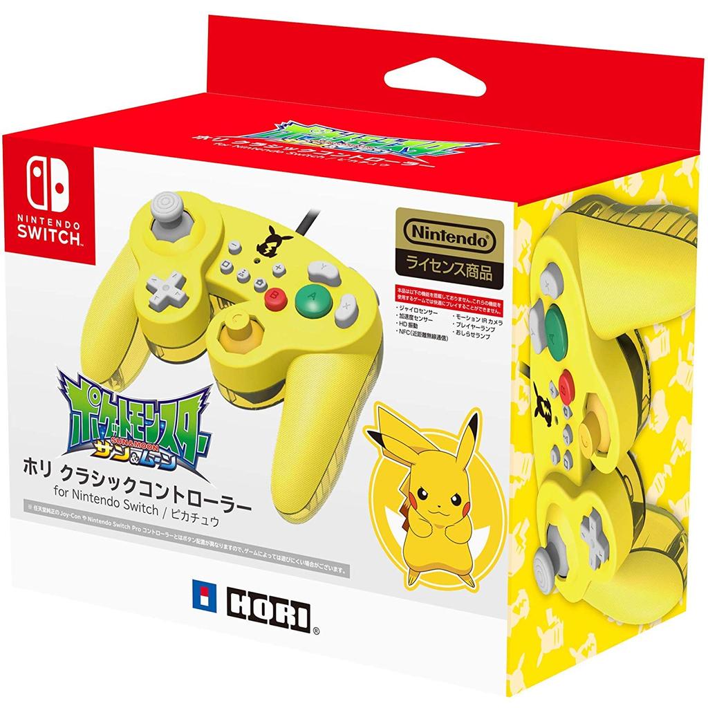 Licencjonowany kontroler Hori Classic do Nintendo Switch Pikachu Switch [produkt Nintendo] [kompatybilny z Nintendo]