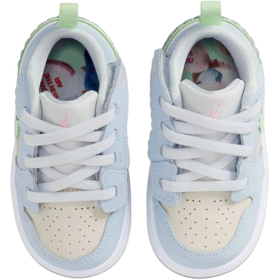 Air Jordan 1 Low Alt SE TD Půlnoční modrá Dětské tenisky Plátěná bílá Parně zelená IB7120-403