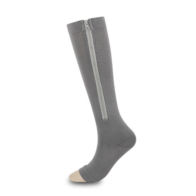 Kniehohe Kompressions-Sportsocken XXL gray