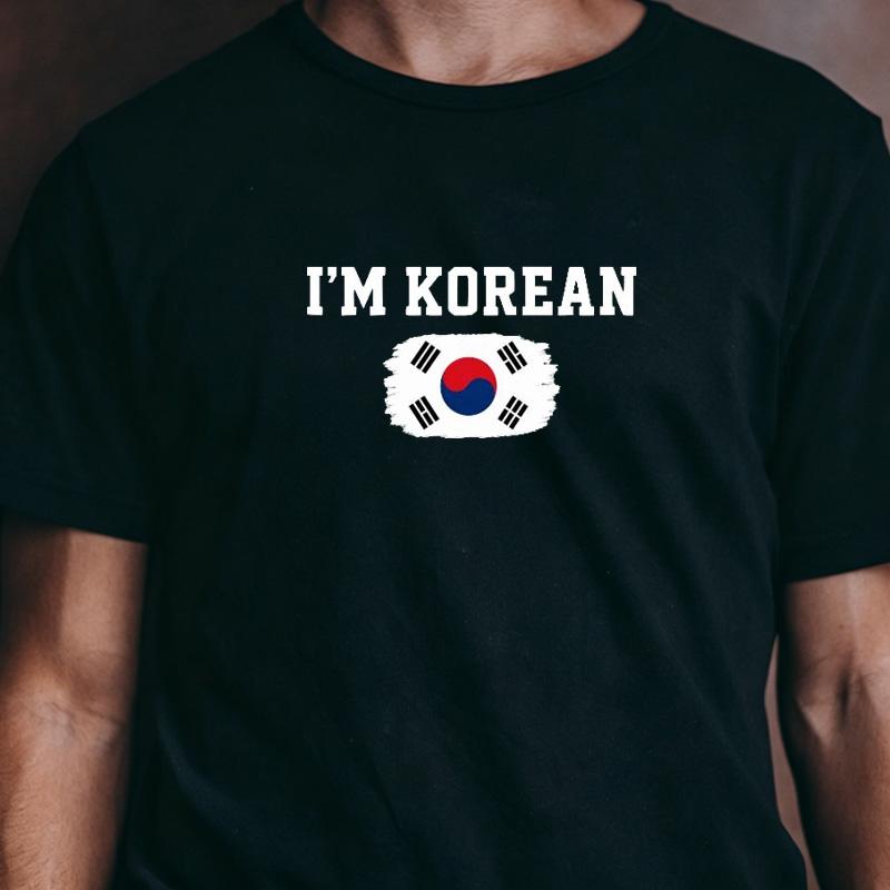 Unisex Im Korean Distressed Taegukgi Flag Graphic T Shirt Korean National Pride Daily Streetwear Top