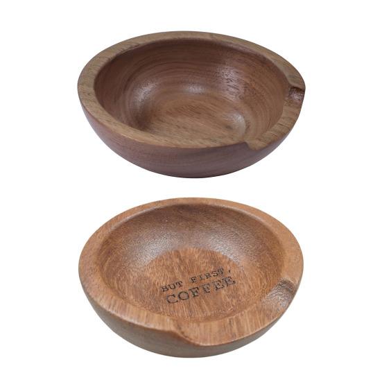 Solid Wood Coffee Dosing Tray Italian Espresso Dosing Cup Mess-Free Coffee Prep Station Barista Gift for Home Coffee Corner