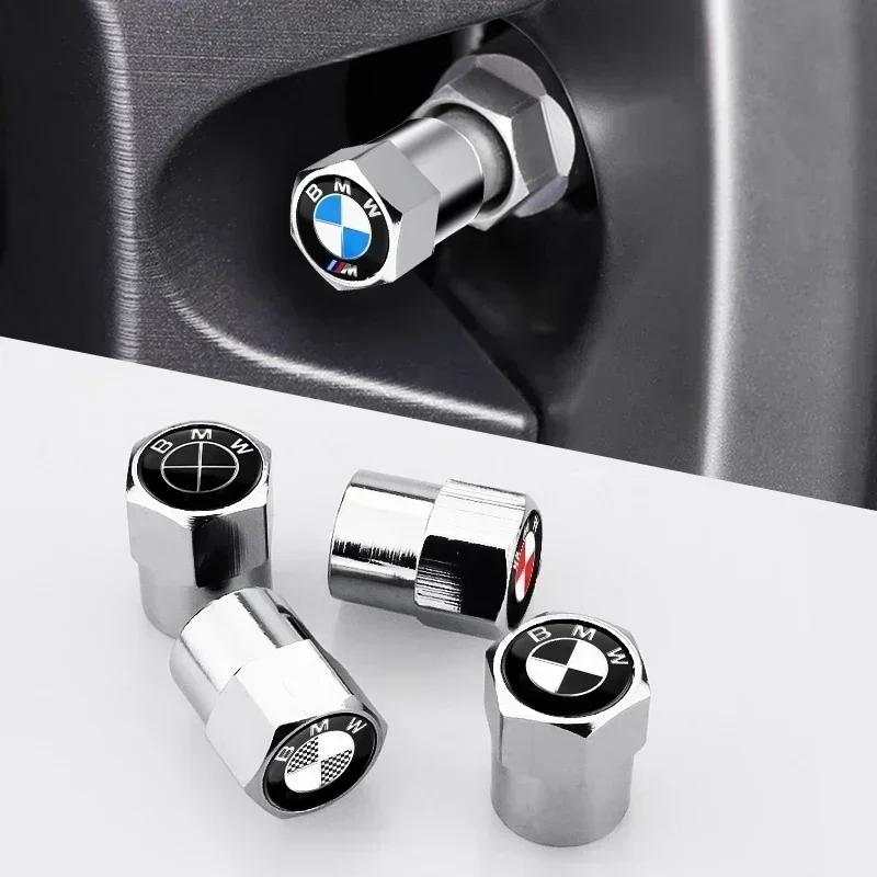 4 ks kovové krytky ventilků kol pro auto, šestihranné kryty stonků ventilků pro BMW M E87 E30 E46 E28 E34 E39 E60 F02 F18 F35 G20 G03 F10 E93 F20