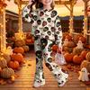 Kids Casual Long Sleeve Top and Pants 2-Piece Outfit Set for Boys Girls Everyday Wear