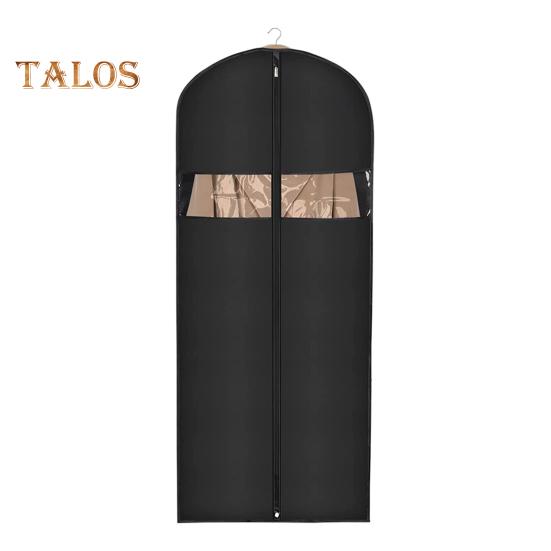 

Чехлы для одежды с прозрачным окошком, застежка-молния, полностью защищающая от насекомых, сумка для хранения костюма, пальто чёрный