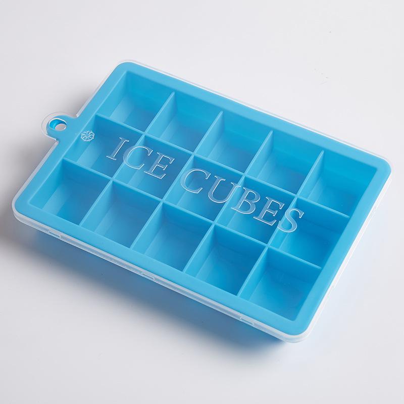 Creative Silicone Ice Cube Tray with Lid - 24 & 15 Grid DIY Square Ice Mold