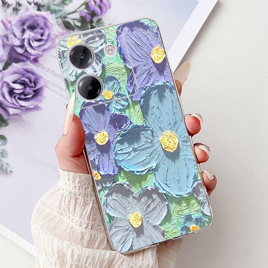 For Xiaomi Poco M7 Pro 5G X7 Pro Back Cover Girly Fashion Flower Butterfly Painting Soft TPU Clear Fundas PocoM7 Pro X7Pro Case