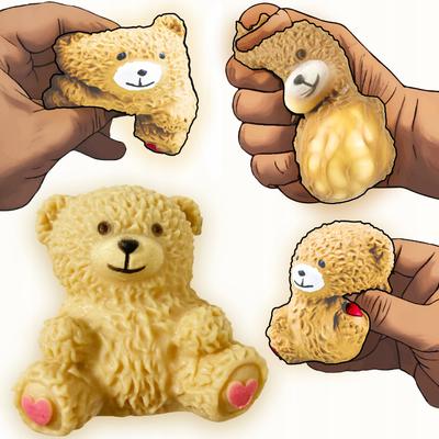 Toy Squeezy Bear Anti-stress Soft Sensory Squishy Beige