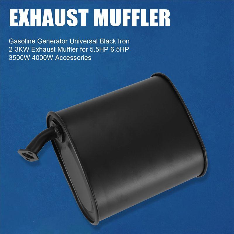 Generator Universal 2-3KW Exhaust Muffler for 5.5HP 6.5HP 3500W 4000W Accessories