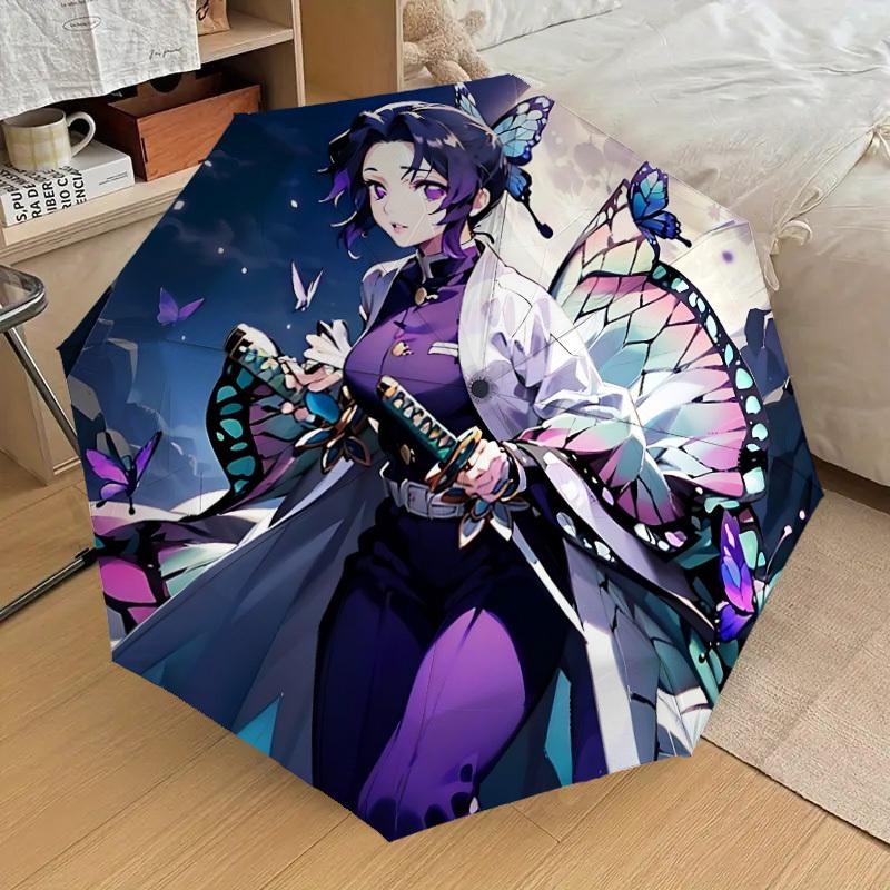 1PC Butterfly Wings Automatic Open/Close Umbrella with Windproof, 8-Rib Sturdy Canopy, Durable Ribs, Fashionable Design, 1313A
