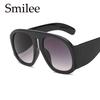 Oversized Sunglasses Women Vintage Designer Large Frame Gradient Sun Glasses Black Oculos Gafas Female Fashion