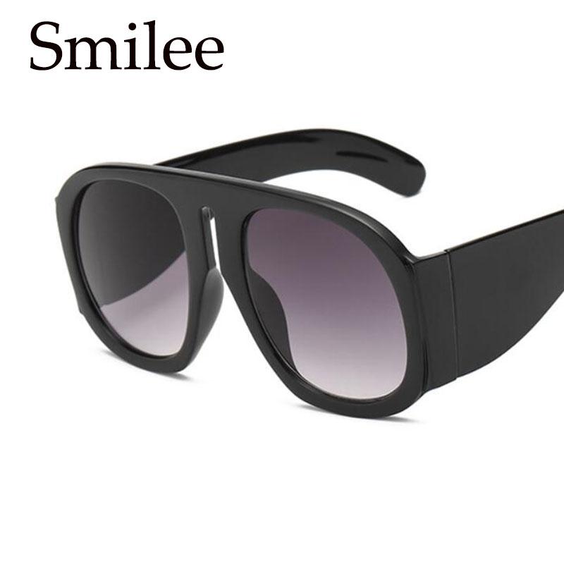 Oversized Sunglasses Women Vintage Designer Large Frame Gradient Sun Glasses Black Oculos Gafas Female Fashion