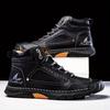 2025 Spring Men's Plus Size Hand-Stitched Leather Boots - Fashionable, Breathable, Casual Korean Style
