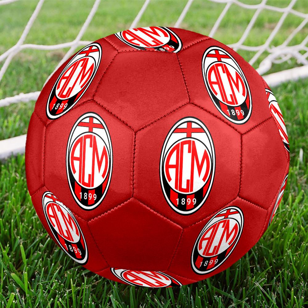 AC Milan Soccer Ball, colorful, suitable for all ages, machine-stitched, PVC material, competition grade, durable and high bounce