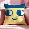 Toy T-Tamagotchi Cushion Cover Breathable Linen Pillowcase Summer Odorless Eco-Friendly Invisible Zipper Washable