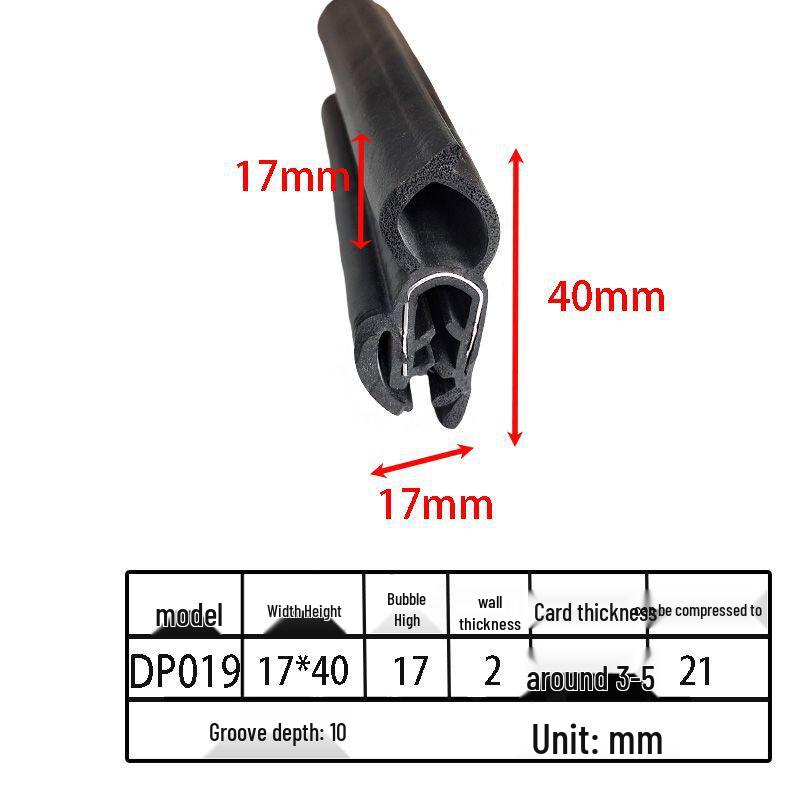 Customizable EPDM U-Shaped Rubber Sealing Strip for Electrical Cabinets and Car Doors