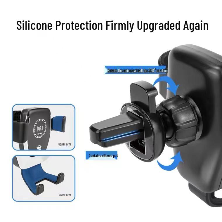 Universal Wireless Charging Car Vent Phone Holder with Gravity Sensing