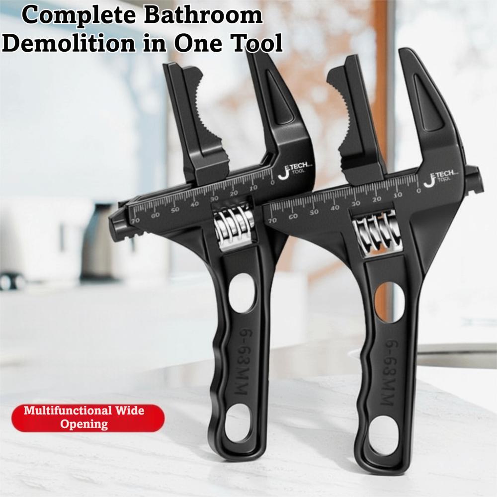 6-68mm Adjustable Short Handle Wrench Multi-Functional Plumbing Wrench Bathroom Wrench For Sink
